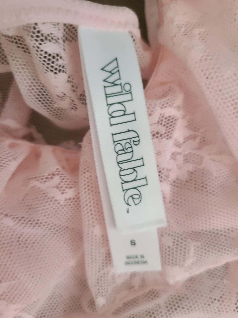wild fable Sheer Blush Lace Ruffle Chemise Nwt - Picture 2 of 4